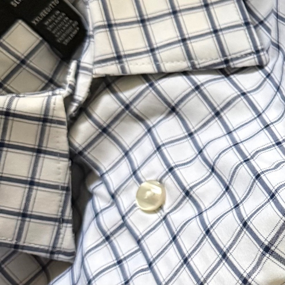 Bonobos Mens Slim Fit Button-Down Tech Dress Shirt Blue XXL Long Sleeve NWT - Picture 9 of 9